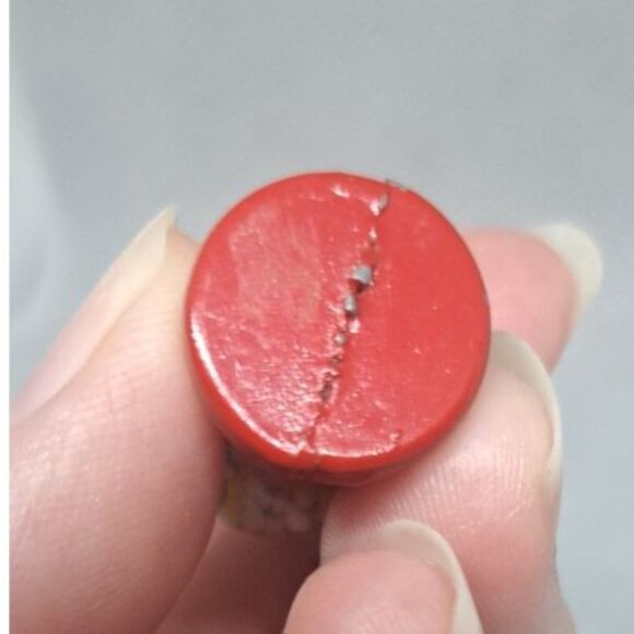 Miniature Red Bubblegum Machine – Dollhouse Accessory w/ Colorful "Candy" Beads - Picture 3 of 4